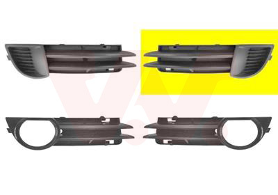 Grila ventilatie, BARA protectie fata stanga (0333591 VAN WEZEL) AUDI