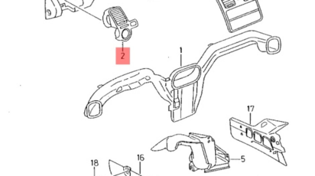 Grila ventilatie bord stanga Volkswagen Polo (6N2) Hatchback 2001 1.4 16v VOLKSWAGEN POLO (6N2) [ 1999 - 2001 ] OEM 6X1819703A