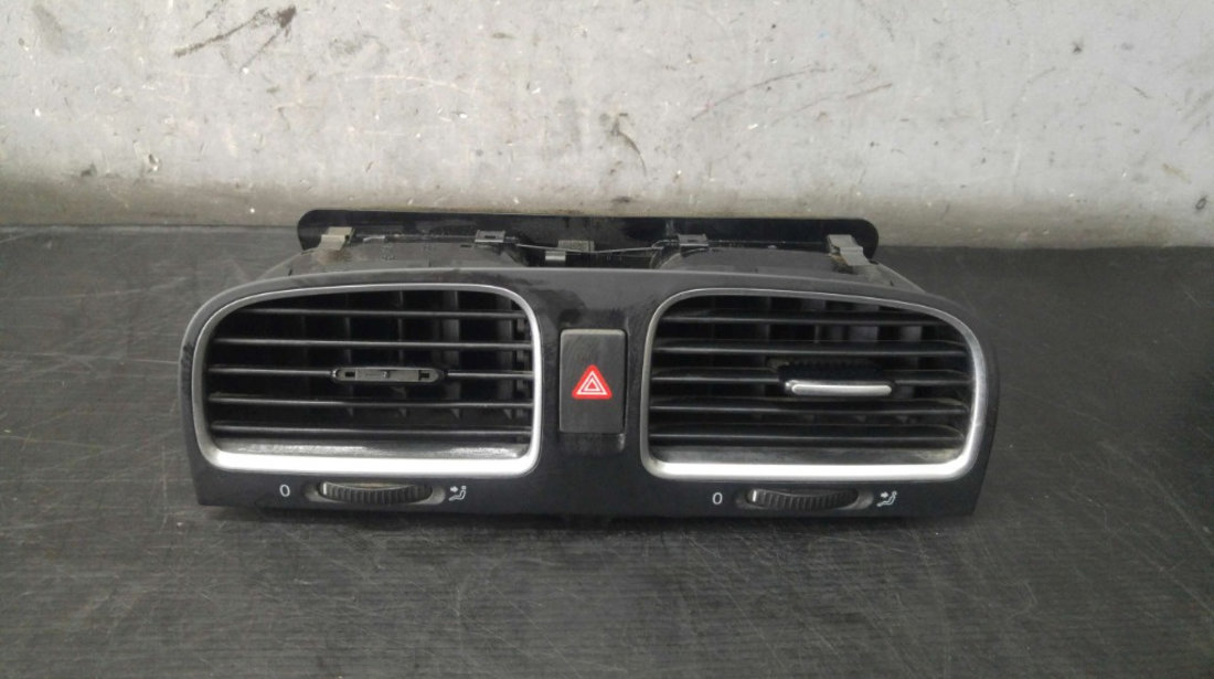 Grila ventilatie centrala bord cu buton avarii vw golf 6 5k1 5k0819728 5k0815736