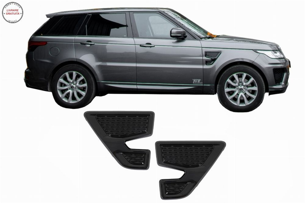 Grile Aerisiri Aripi Laterale Land Range Rover Sport L494 (2013-2017) Negru Lucios