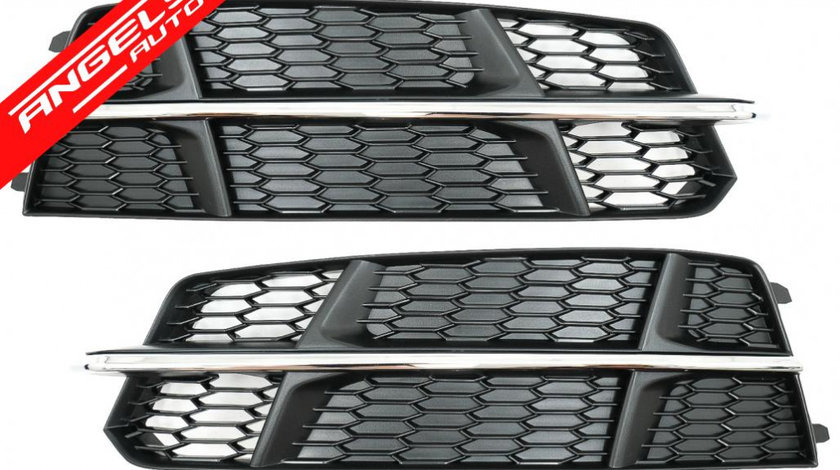Grile Audi A6 C7 4G S Line Facelift (2015-2018) Negru & Crom