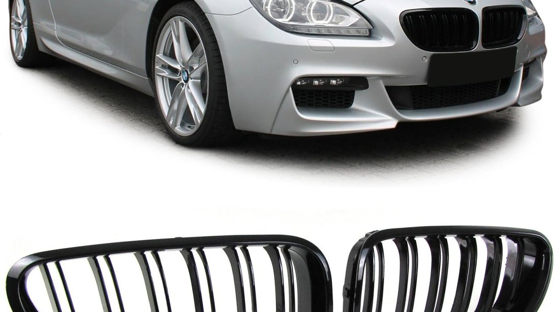 GRILE BMW F12 Cabrio Seria 6  M6 Negru Lucios