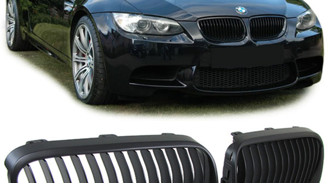 Grile BMW Seria 3 Coupe/Cabrio E92/E93 LCI 2011 - 2013 negru mat