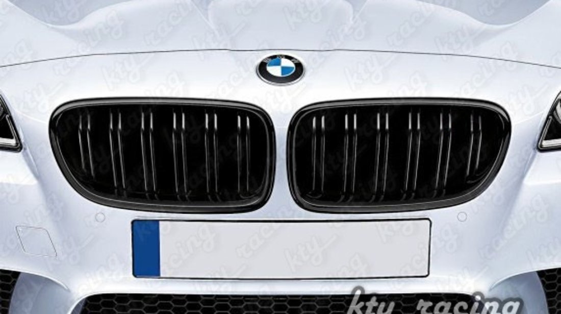 GRILE BMW SERIA 5 F10 NEW M5 M LOOK NEGRU LUCIOS ///M TRI COLOUR