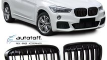 Grile BMW X1 F48 (14-19) duble Negru lucios