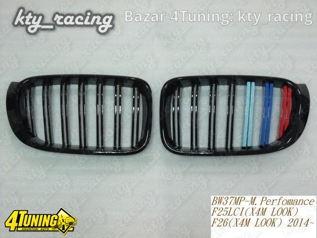 GRILE BMW X3 LCI F25 X4 F26 M LOOK NEGRU LUCIOS M TRI COLOUR BW37MP-F
