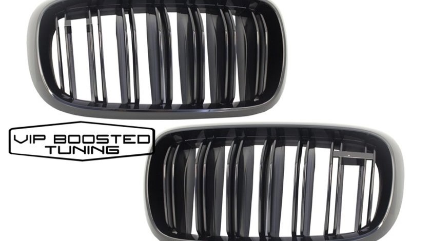 Grile Centrale BMW X5 X6 (F15) (F16) (2014-up) X5M X6M Negru Lucios M Design