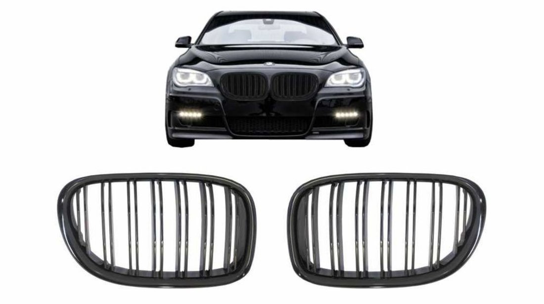 Grile Centrale compatibil cu BMW 7 Series F01 F02 F03 F04 (2008-2015) Negru Lucios