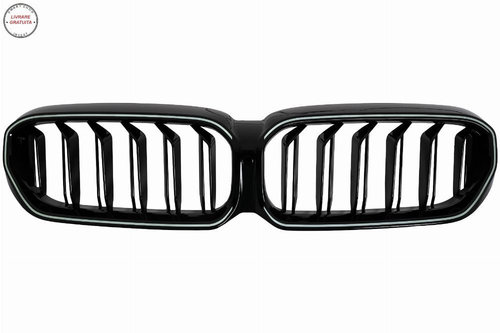 Grile Centrale cu LED BMW Seria 5 G30 G31 LCI (07.2020-2023) Negru Lucios- livrare gratuita