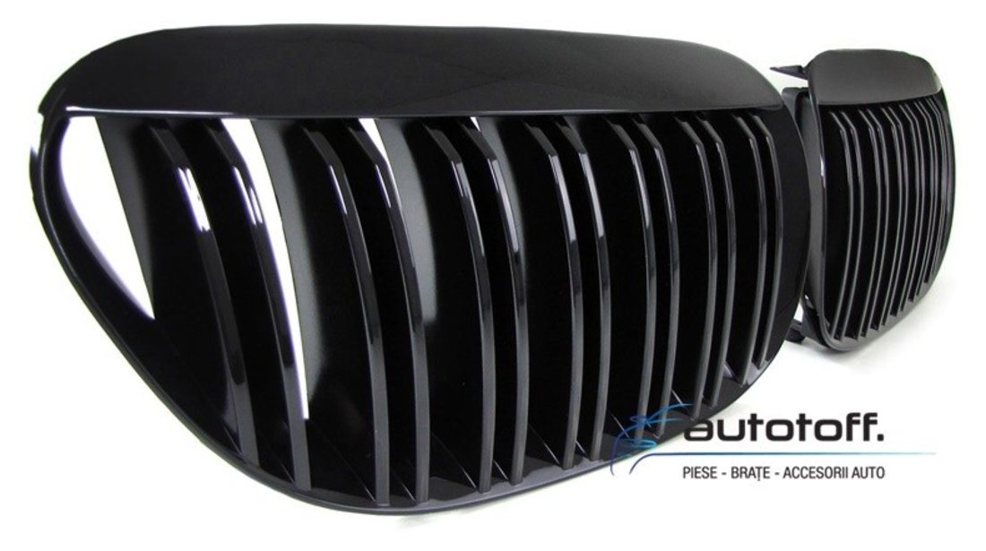 Grile duble BMW E63 E64 Seria 6 (02-10) negru lucios