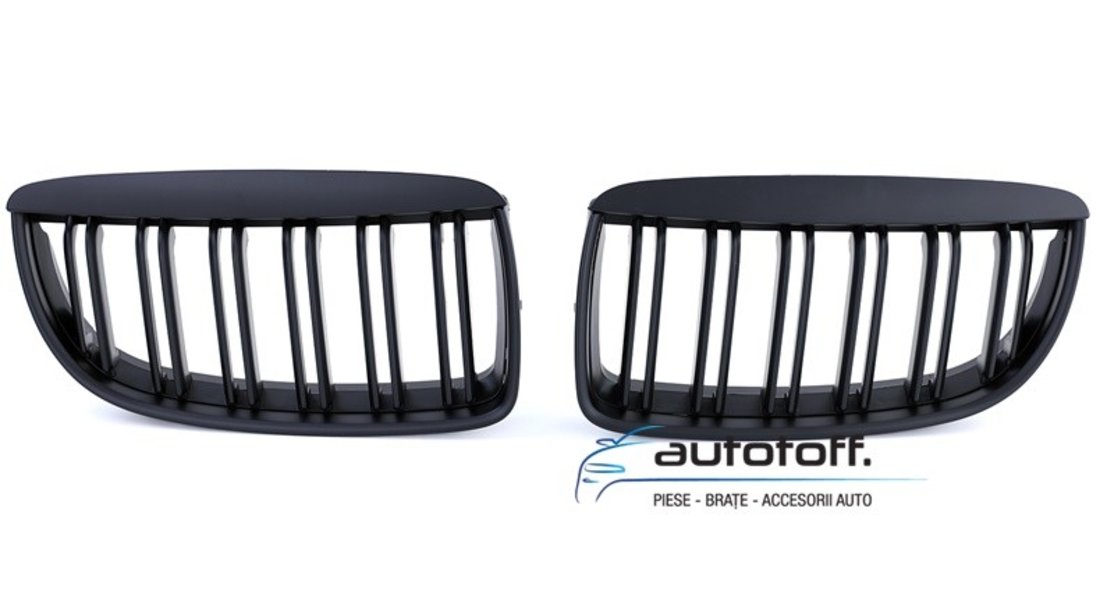 Grile duble BMW E90 E91 Seria 3 (05-08) Design negru mat