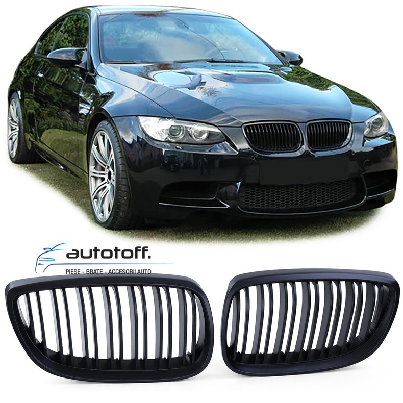 Grile duble BMW E92 E93 Seria 3 (06-10) model M3 negru mat