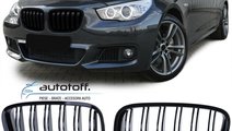 Grile duble BMW F07 GT Seria 5 (2009+) Negru lucio...