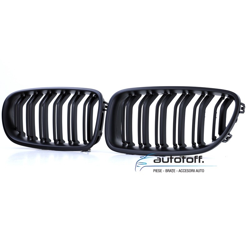 Grile duble BMW F10 F11 Seria 5 (10-17) Design negru mat