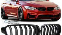 Grile duble BMW F30 F31 Seria 3 (11-18) negru luci...