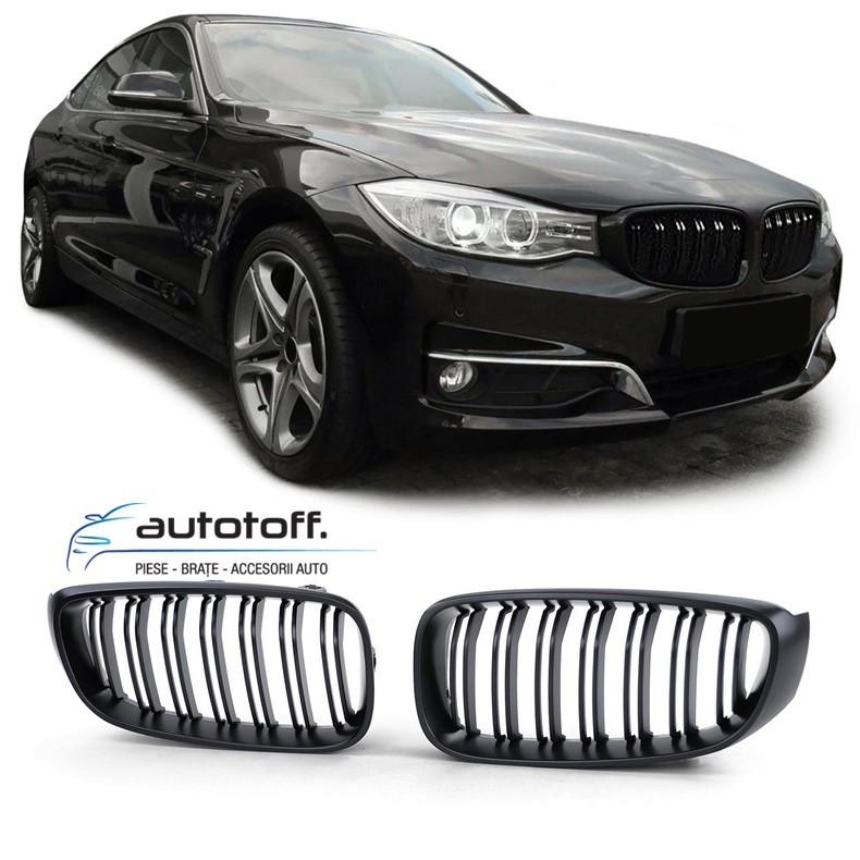 Grile duble BMW F34 GT Seria 3 (2013+) negru mat
