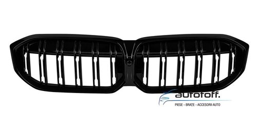 Grile duble BMW G20 G21 LCI (2022+) Full negru lucios