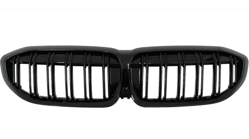 Grile Duble BMW Seria 3 G20 G21 (dupa 2019) Negru Lucios M Design