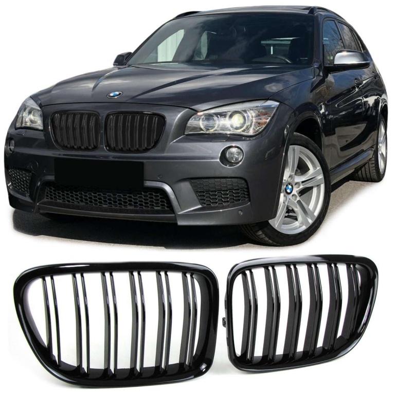 Grile Duble Bmw x1 E84 negru lucios
