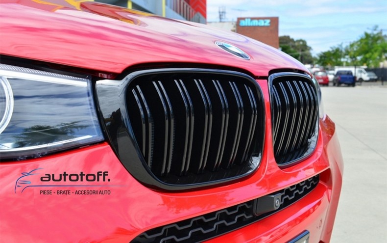 Grile duble BMW X3 F25 X4 F26 (14-18) negru lucios M