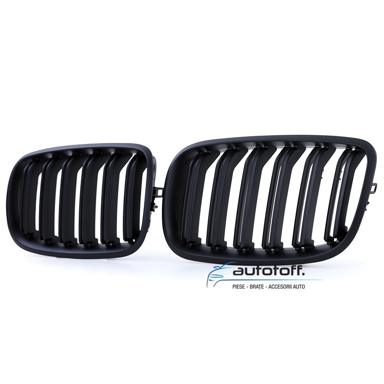 Grile duble BMW X5 E70 X6 E71 (06-14) Design negru mat