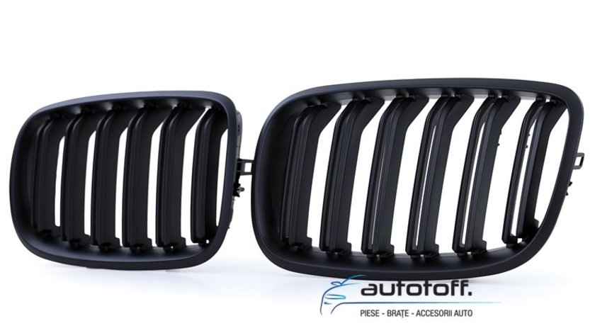 Grile duble BMW X5 E70 X6 E71 (06-14) Design negru mat