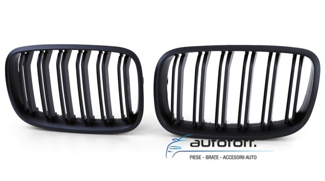 Grile duble BMW X5 E70 X6 E71 (06-14) Design negru mat