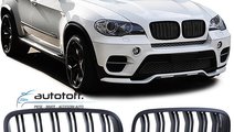 Grile duble BMW X5 E70 X6 E71 (06-14) Negru mat