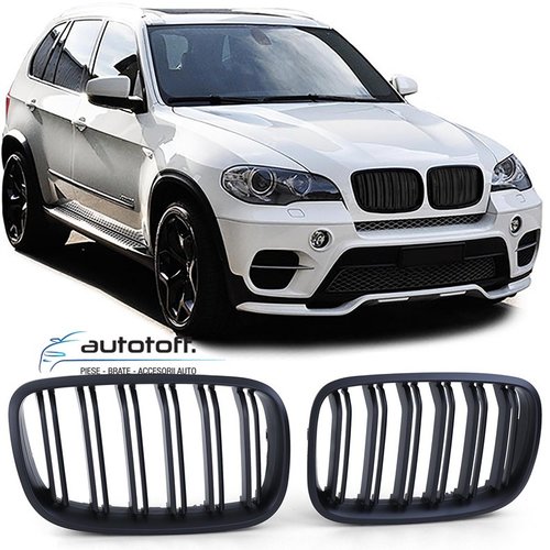 Grile duble BMW X5 E70 X6 E71 (06-14) Negru mat