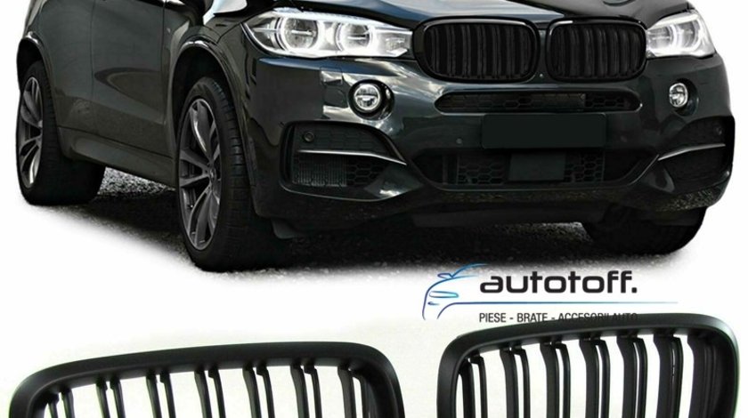 Grile duble BMW X5 F15 X6 F16 (13-18) Design negru mat