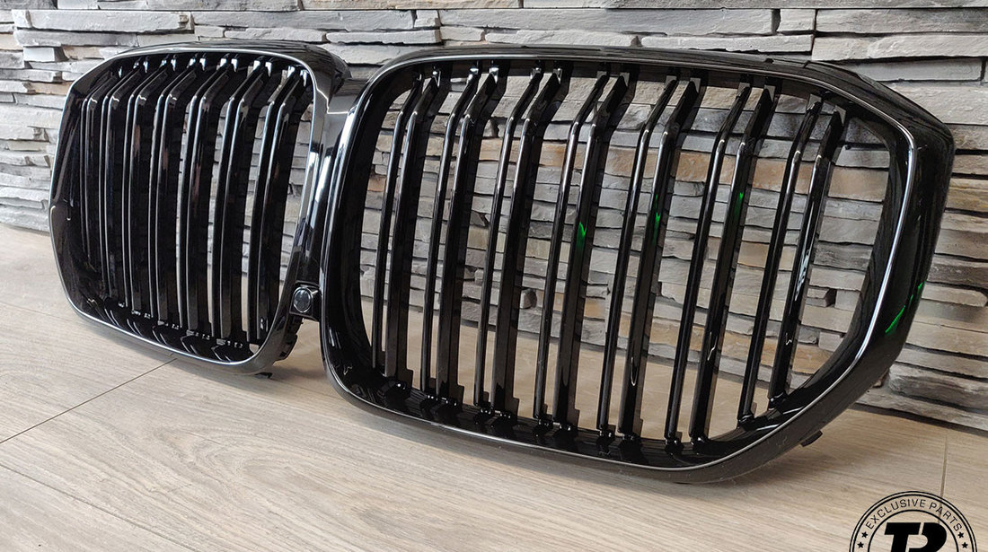 Grile Duble BMW X5 G05 (dupa 2018) Negru Lucios M Design