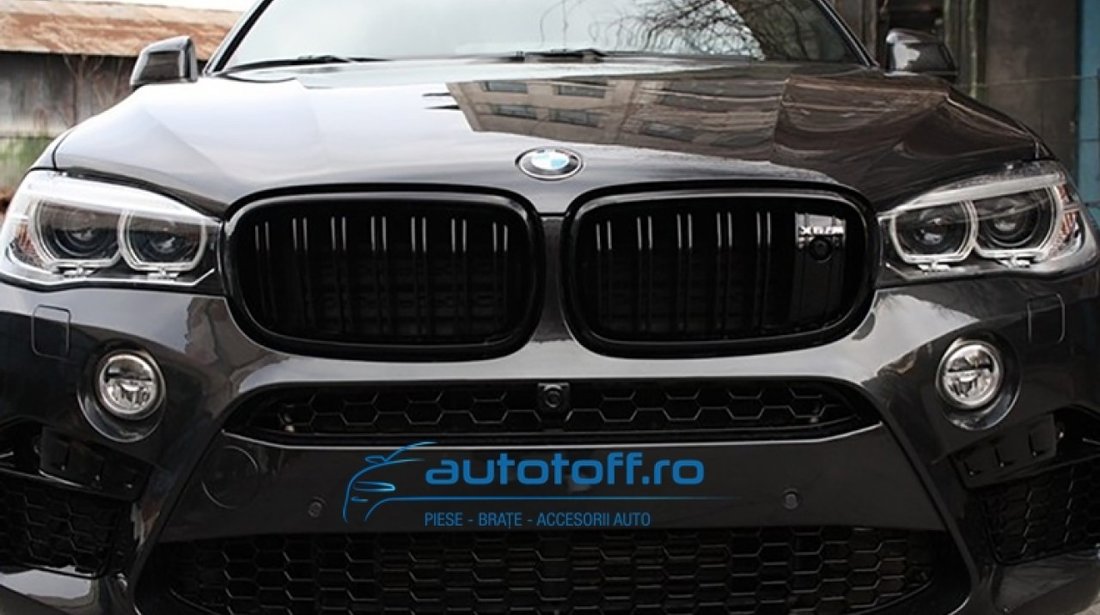 Grile duble BMW X6 F16 (2015+) model M cu suport camera 360