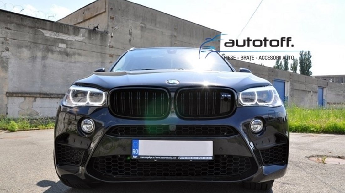 Grile duble BMW X6 F16 (2015+) model M cu suport camera