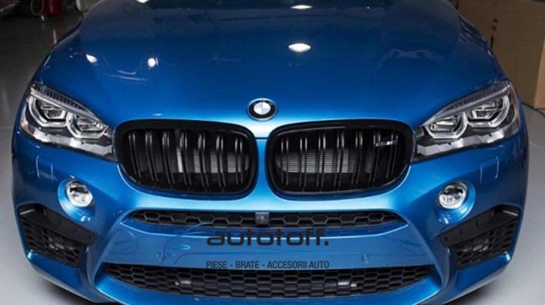 Grile duble BMW X6 F16 (2015+) model M cu suport camera 360
