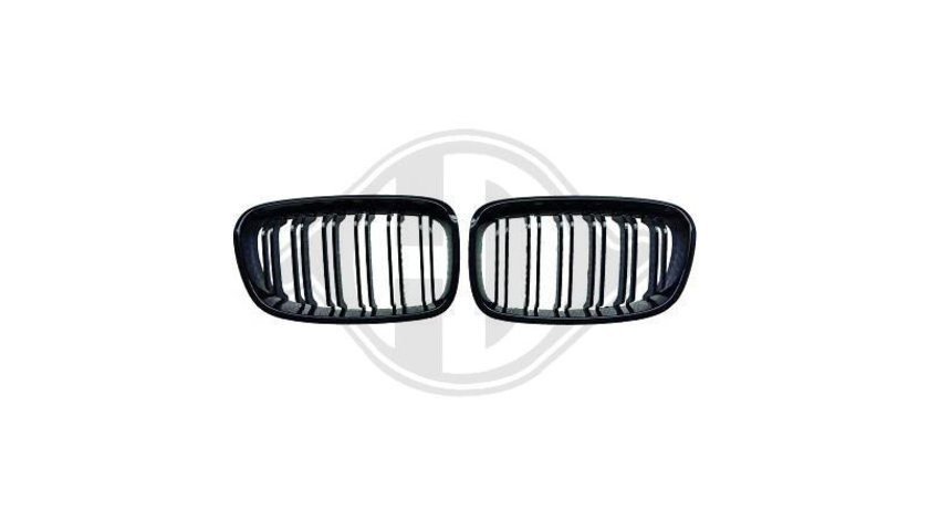 Grile duble M-Look BMW E60/E61 negru lucios