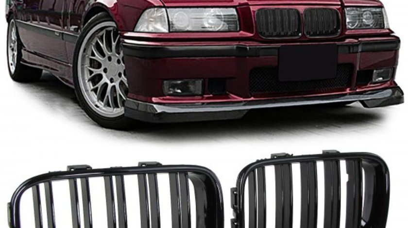 Grile duble negre BMW Seria 3 E36 91-96