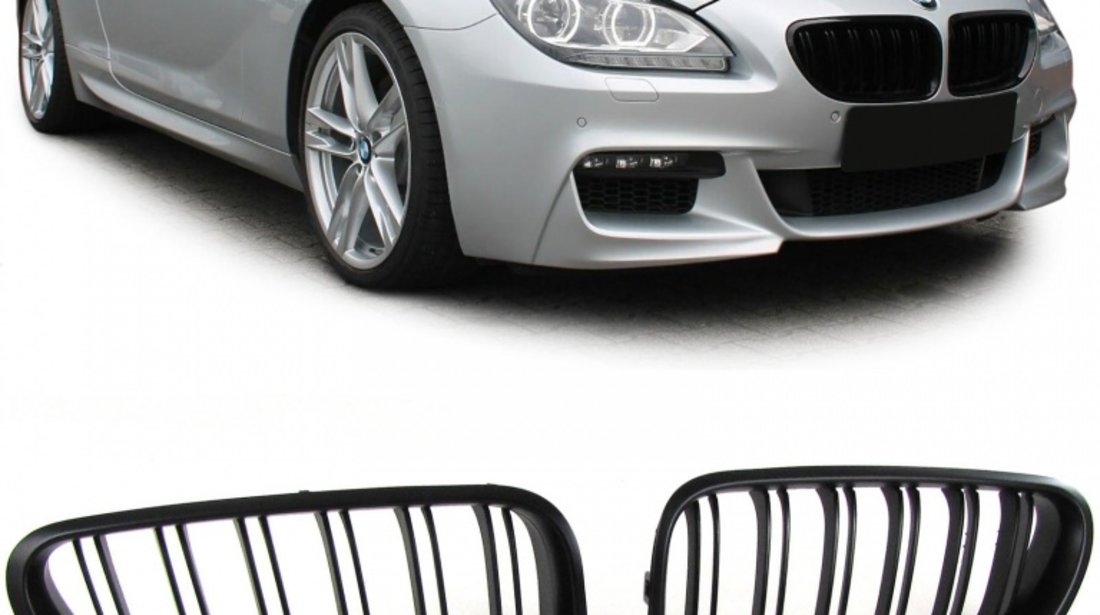 Grile Duble Negre BMW SERIA 6 M6 F06 F12 F13 Cabrio Coupe Gran Coupe