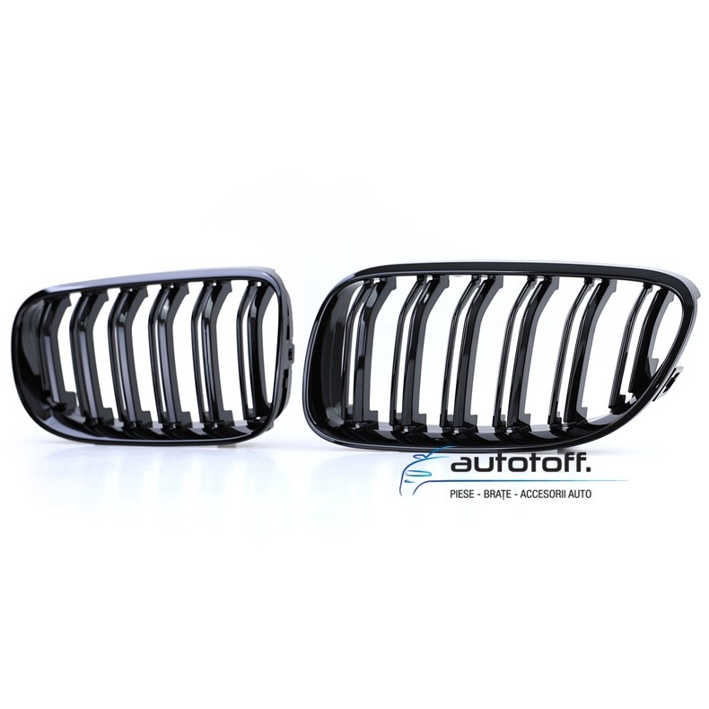 Grile duble Seria 3 BMW E92 E93 Facelift (10-13) Design Negru lucios