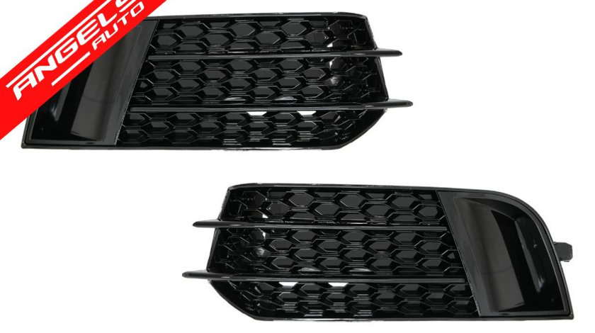 Grile Laterale Audi A1 8X (2010-2015) RS1 Look Negru Lucios