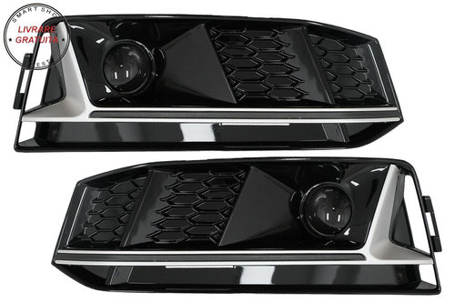 Grile Laterale Audi A4 B9 S-Line Sedan Avant (2016-2018) RS4 Design Silver Edition