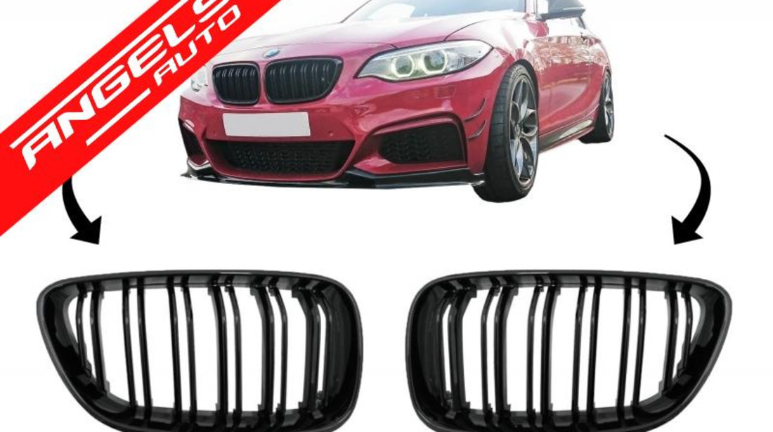 Grile Nari BMW 2 Series F22 F23 F87 (2014-up) Negru Lucios M Design