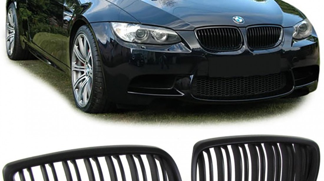 GRILE NEGRE BMW E92 E93 Coupe Cabrio M3 FACELIFT PRE-FACELIFT MATE LUCIOASE MAT LUCIOS M3 ⭐⭐⭐⭐⭐