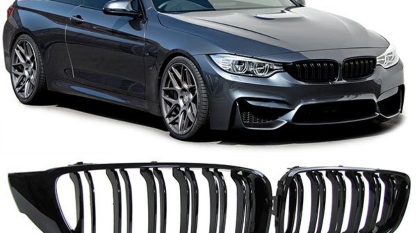 Grile negru lucios BMW seria 4 F32 F33 F36 F82 F83 Coupe Cabrio Gran Coupe M4