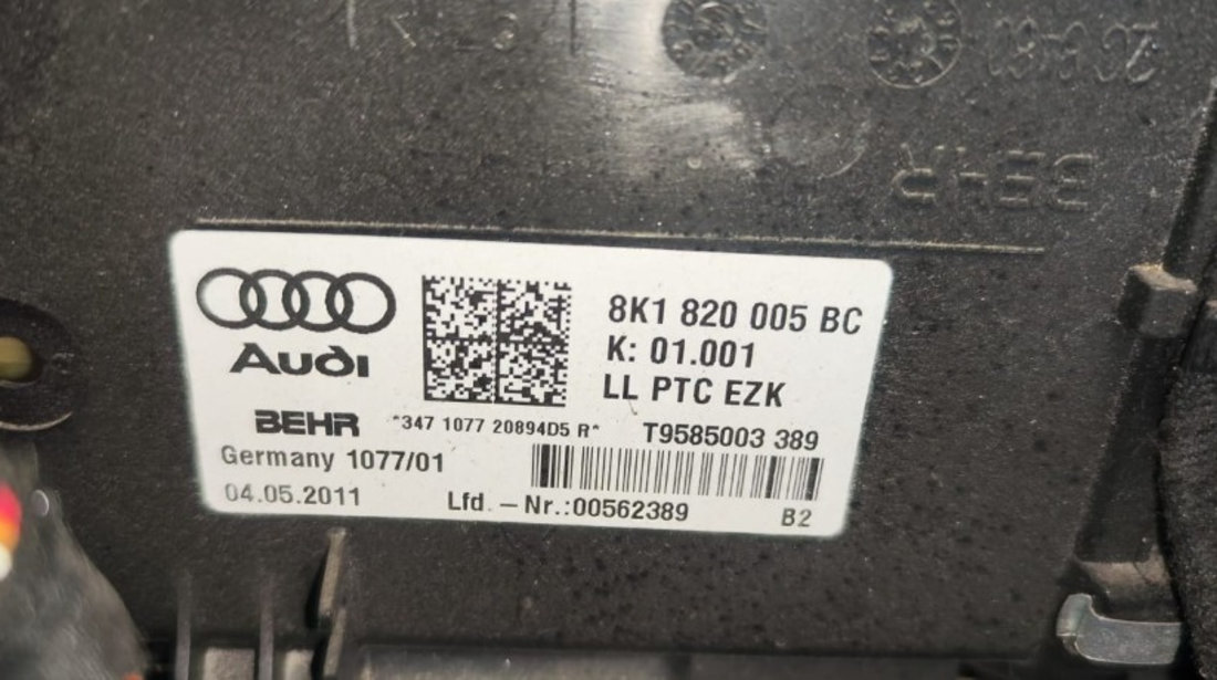 Grup caldura Audi A4 B8 combi 2.0 TDI CAG 143 cp / 105KW transmisie manuala 6+1 an de fabricatie 2011 cod 8K1