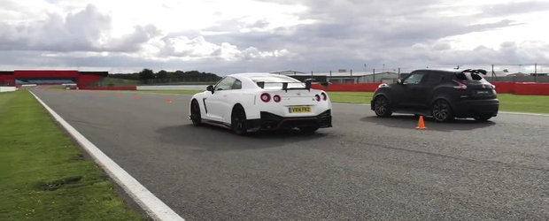 GT-R Nismo vs. Juke-R 2.0: Care-i mai rapid in linie dreapta?