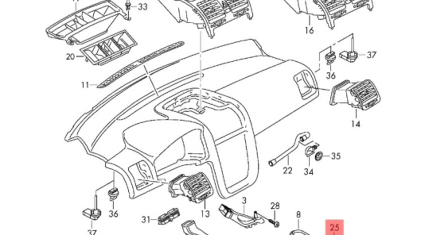 Gura aerisire caroserie dreapta Volkswagen Golf 6 Hatchback OEM 1K0819466B