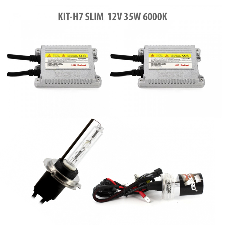 H7 SLIM 12V 35W 6000K H7-KIT-S-6