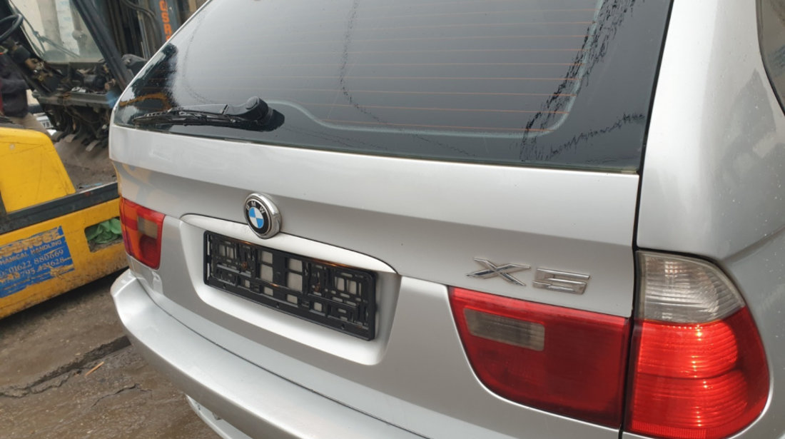 Haion Haion Portbagaj Superior cu Luneta Geam Sticla Dezechipat cu Defect BMW E53 X5 Facelift 1999 - 2006 Culoare 354/7 Titansilber Metallic