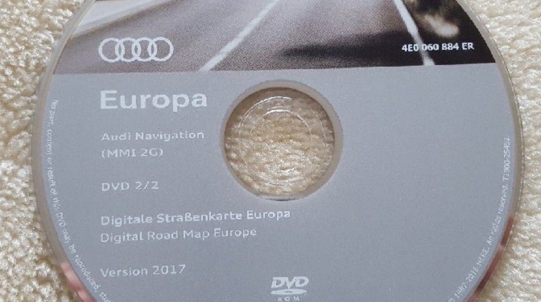 Harta AUDI Q7 dvd harti navigatie MMI HIGH Q7 Europa Romania 2017