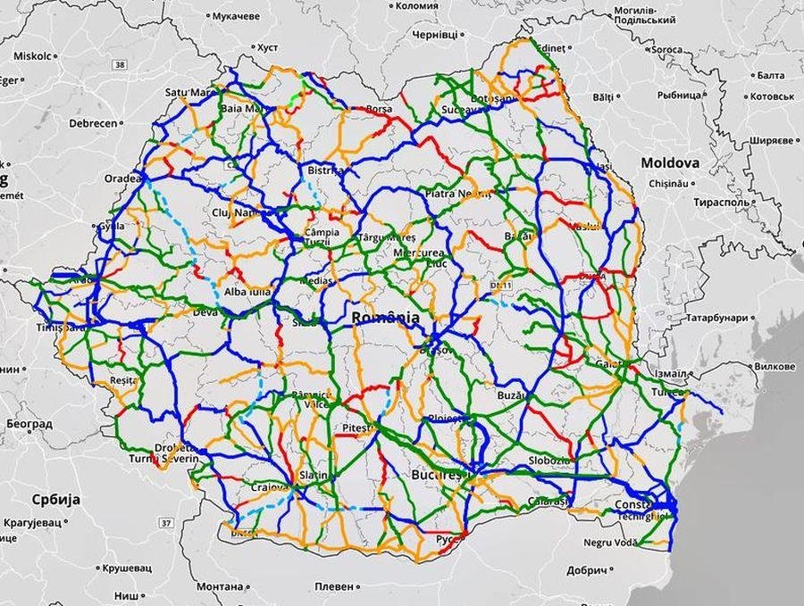 Harta interactiva a calitatii drumurilor